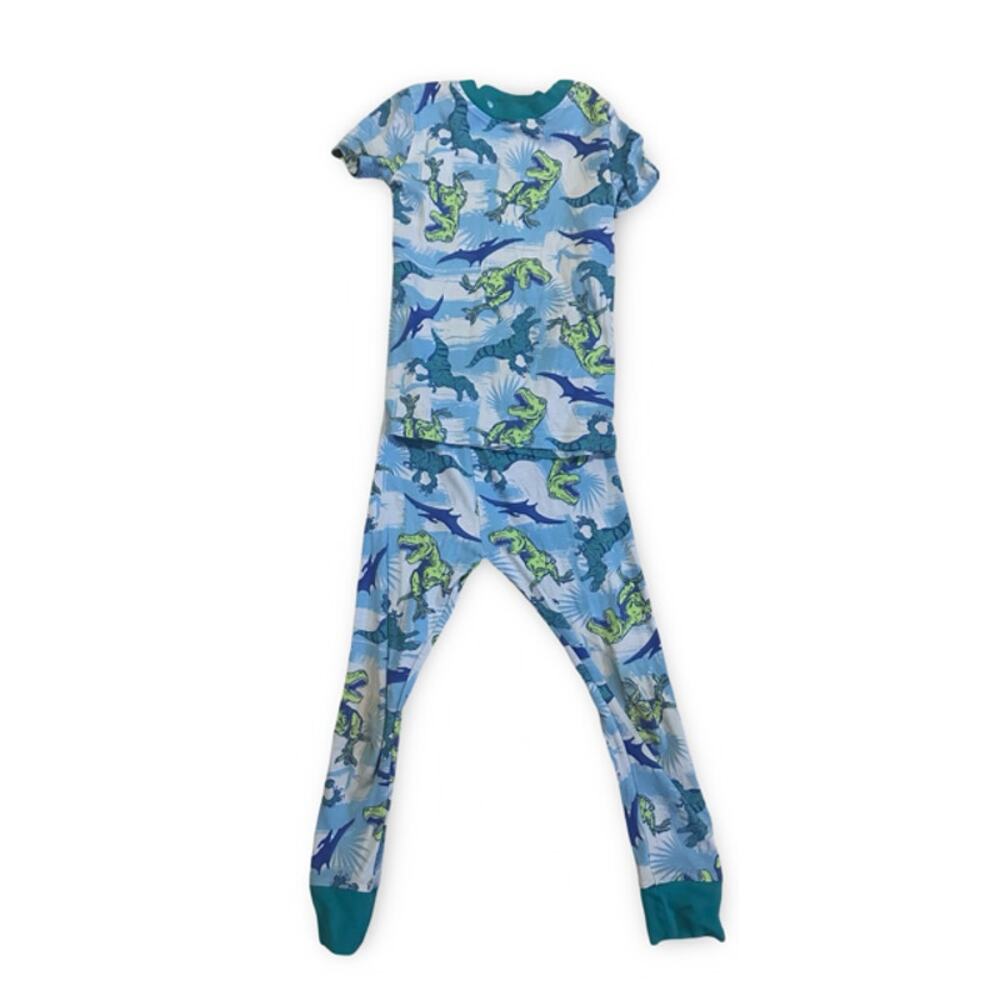 Kirkland Kids Dinosaur Pajama Set Size 5 Blue Green